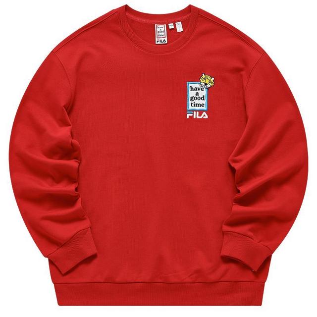 FILA 斐乐 x have a good time 斐乐虎年红色情侣卫衣