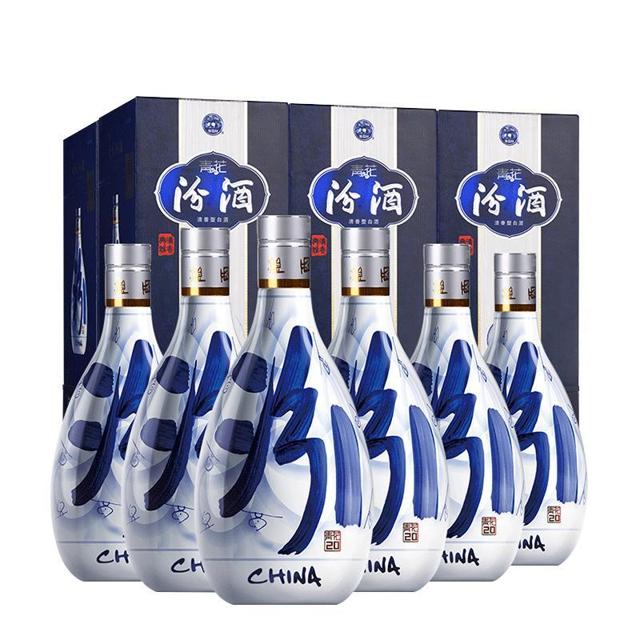 88VIP：汾酒 青花20 53%vol 清香型白酒 500ml*6瓶 整箱装 