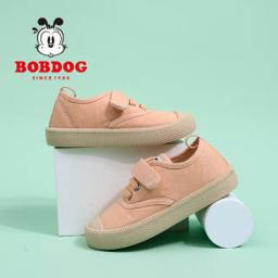 BoBDoG 巴布豆 童鞋 男童帆布鞋女童2021秋季儿童宝宝幼儿园室内鞋小童鞋子 粉红 29鞋内长18cm