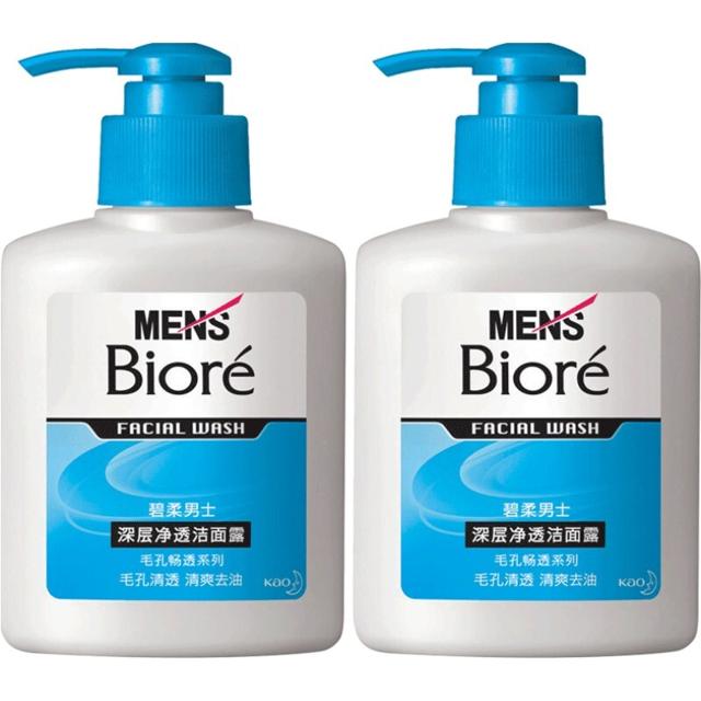 Bioré 碧柔 Biore/花王碧柔男士深层净透洁面露*2清爽去油收毛孔