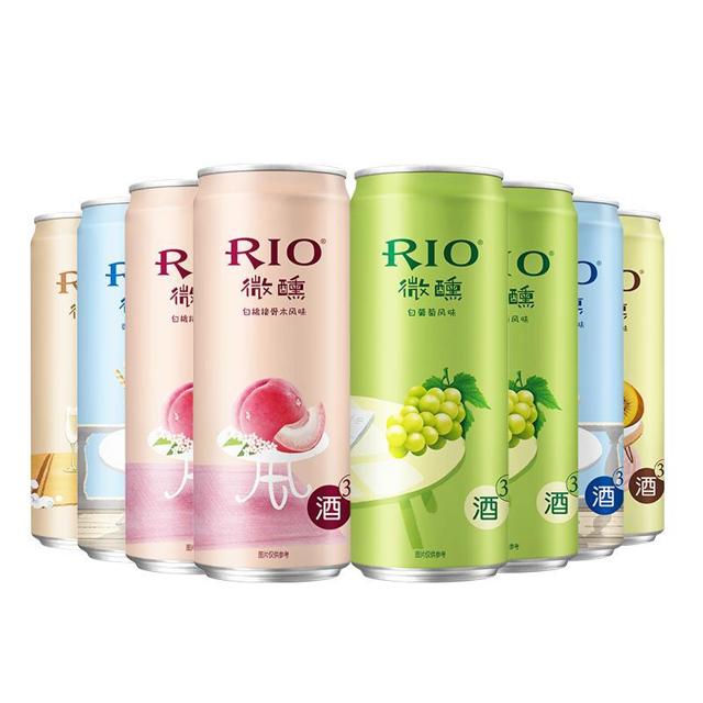 锐澳（RIO） 清爽5度微甜气泡鸡尾酒330ml×9罐+气泡水*1罐 