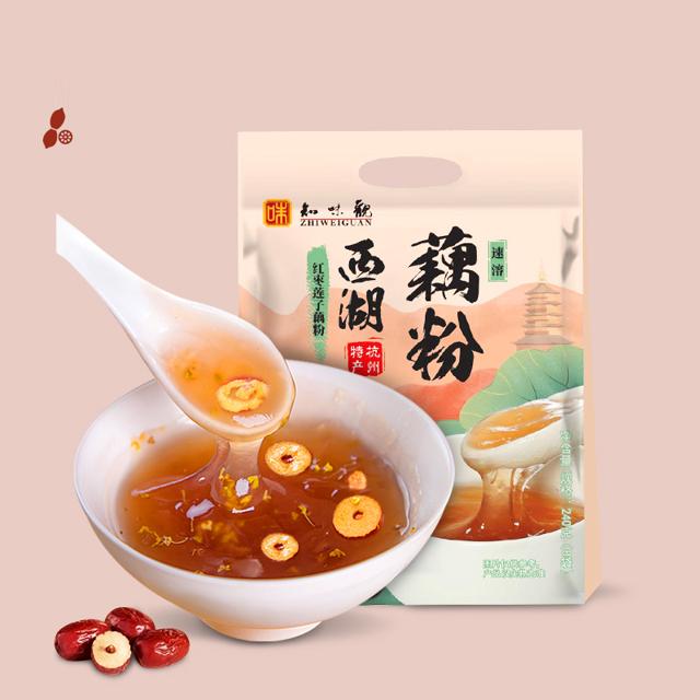 知味观旗舰店 桂花莲子西湖藕粉240g