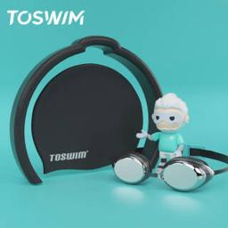 TOSWIM 拓胜 男女高清防雾防水大框游泳眼镜硅胶游泳帽 游泳套装