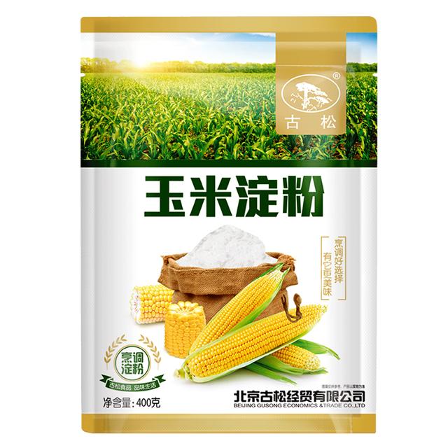 Gusong 古松食品 古松 玉米淀粉400g*2袋鹰粟粉食用杂粮面粉烹饪勾芡生粉凉粉家用