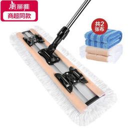 Maryya 美丽雅 平板拖把干湿两用地拖客厅卧室除尘墩布 配纤维拖布1张 