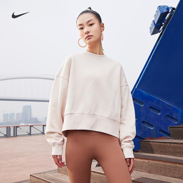 耐克（NIKE） 官方COLLECTION女子起绒圆领上衣新款秋冬保暖宽松DJ7666