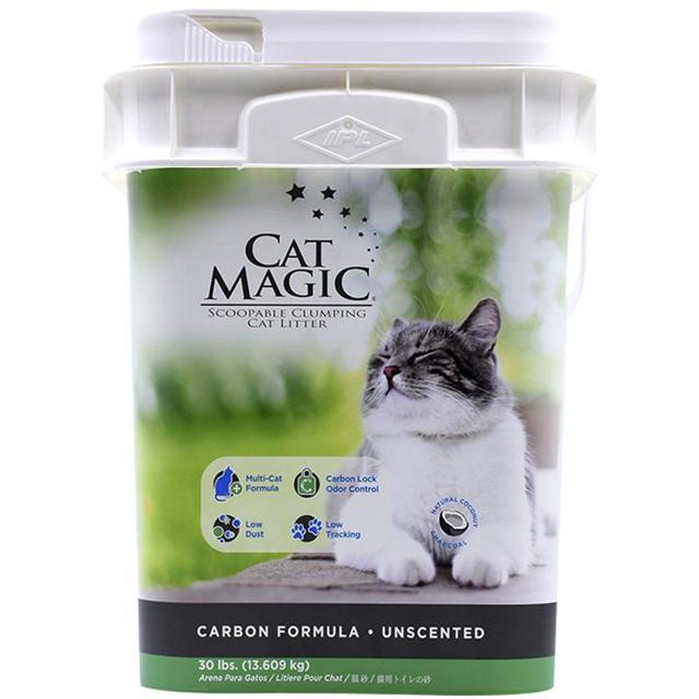 CAT MAGIC 喵洁客 猫砂膨润土活性炭除臭无尘无粉尘去味大包装30磅非20斤猫沙