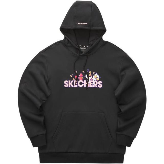 斯凯奇（SKECHERS） 春秋新款情侣款连帽运动卫衣男女宽松加绒外套女