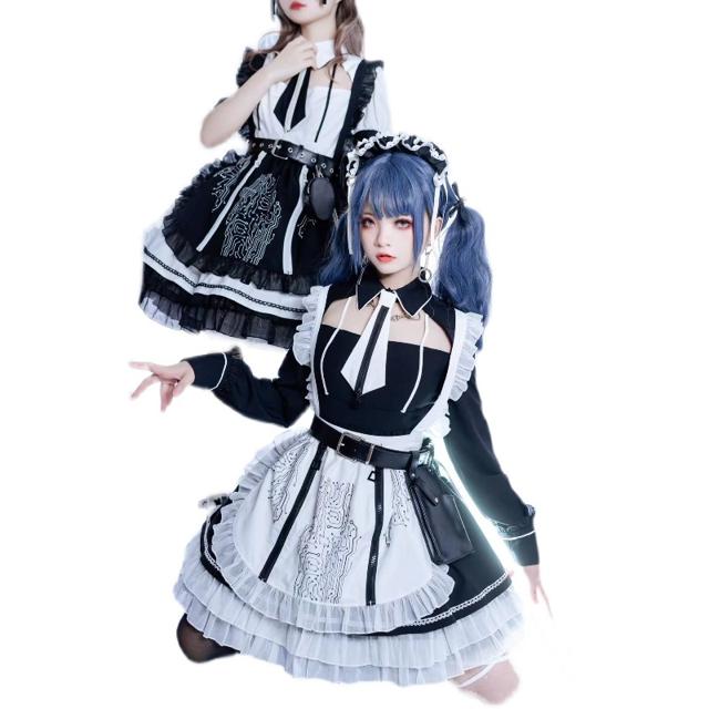 ￥358包邮 YourHighness 电路板女仆lolita 女士连衣裙