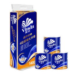 维达（Vinda） 卷纸 蓝色经典4层140克*10卷 卫生卷筒纸 纸巾