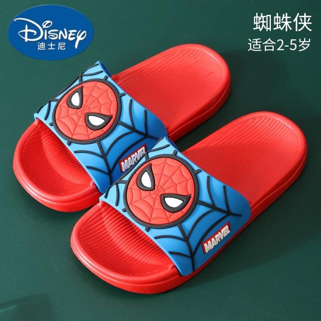 迪士尼（Disney） 儿童凉拖鞋男童休闲舒适防滑家居儿童拖鞋 蜘蛛侠漫威系列 小童大红 24码 125208