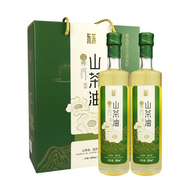 东茶 物理压榨山茶油500ml*2礼盒装 福利 送礼茶子油