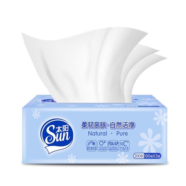 SUN 太阳 软亲肤无香抽纸 20包 