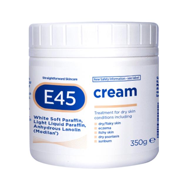 E45 英国E45大白罐身体乳修护屏障保湿滋润补水敏感舒缓秋冬面霜350g 