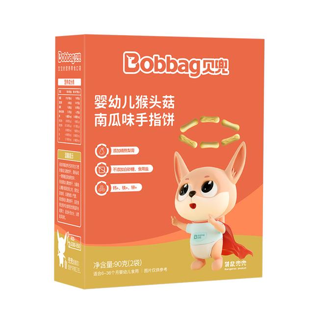 Bobbag 贝兜 婴儿饼干 草莓味动物饼 90g