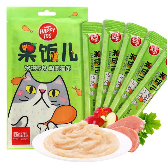 顽皮（Wanpy） 果饭儿猫条60g(12g*5条) 鸡肉味 猫零食猫湿粮 成幼猫通用猫咪零食