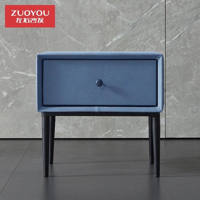 ZUOYOU 左右家私 左右 北欧简易床头柜收纳储物边柜 科技布卧室置物柜仿皮 CHRG001/DRG101/DRG102