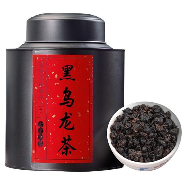 蘇阿哥 黑乌龙茶叶浓香型乌龙茶 炭焙熟茶油切木炭技法500克罐装送礼自饮 一罐 