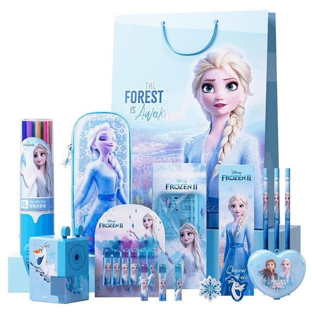 迪士尼（Disney） 冰雪奇缘电动文具礼盒套装 漫威-41件套