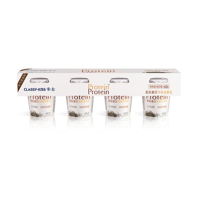 卡士 双倍蛋白 元气奇亚籽酸奶 128g*4杯