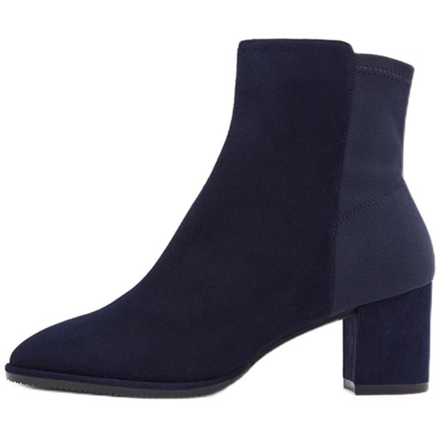 STUART WEITZMAN SW HARPER BOOTIE 60 2021秋季新品圆头粗跟短靴女