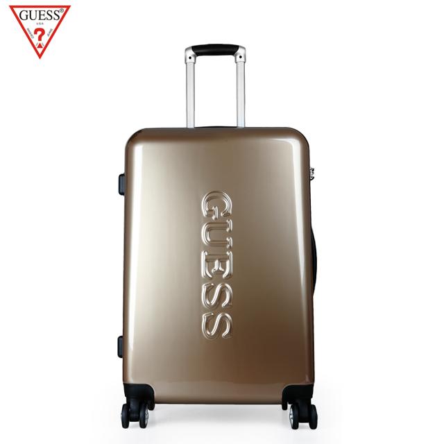 GUESS 盖尔斯 美国盖尔斯拉杆箱万向轮旅行箱金色光滑硬壳可贴纸20/24寸