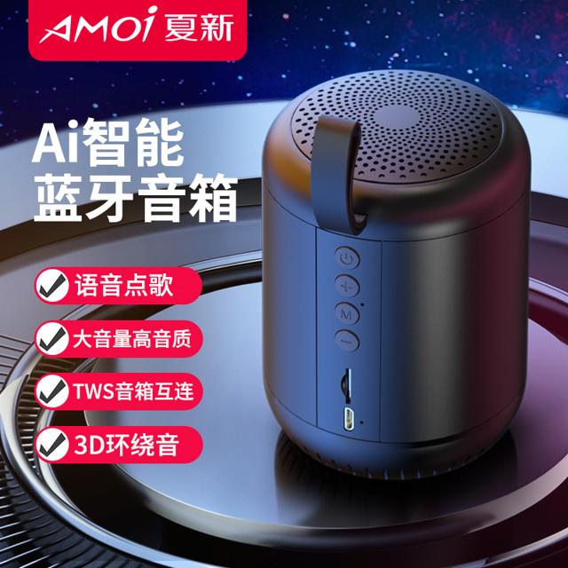 AMOI 夏新 蓝牙音响新款无线小型音箱迷你家用便携式车载重低音炮高音质 