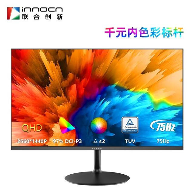 Innocn 联合创新 23.8英寸 IPS 2K显示器AdaptiveSync技术 低蓝光TUV护眼认证 HDMI接口 办公设计电脑屏幕24D1Q 