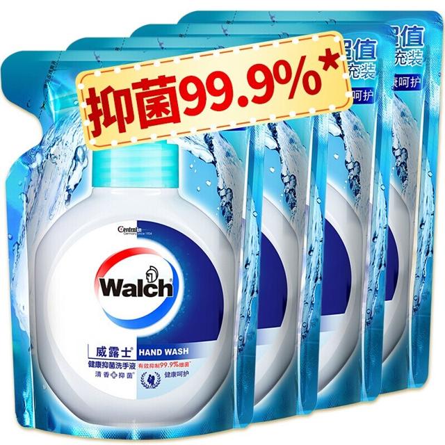 威露士（Walch） 健康抑菌洗手液525ml*4（健康呵护）