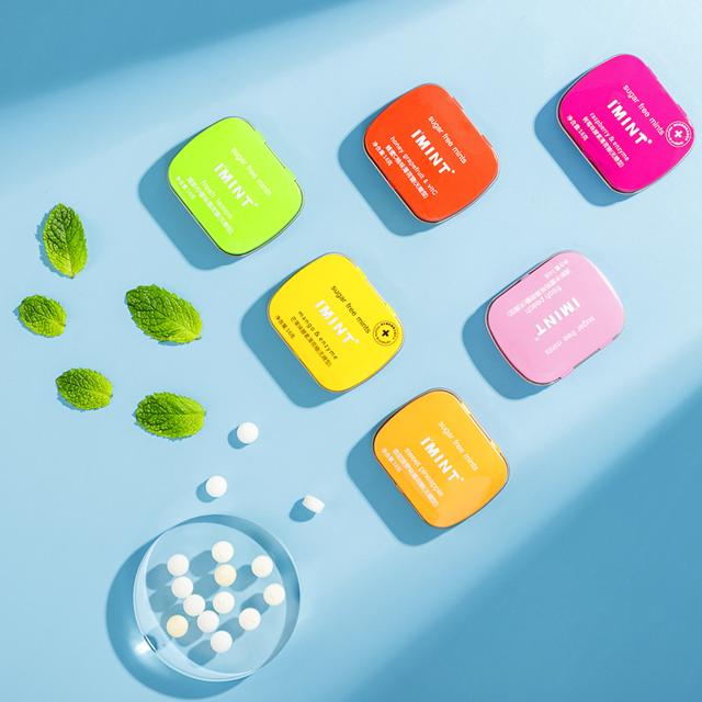 I' MINT 益美滋 IMINT无糖薄荷糖果口气清新戒烟润喉糖清凉持久型便携零食口香糖C