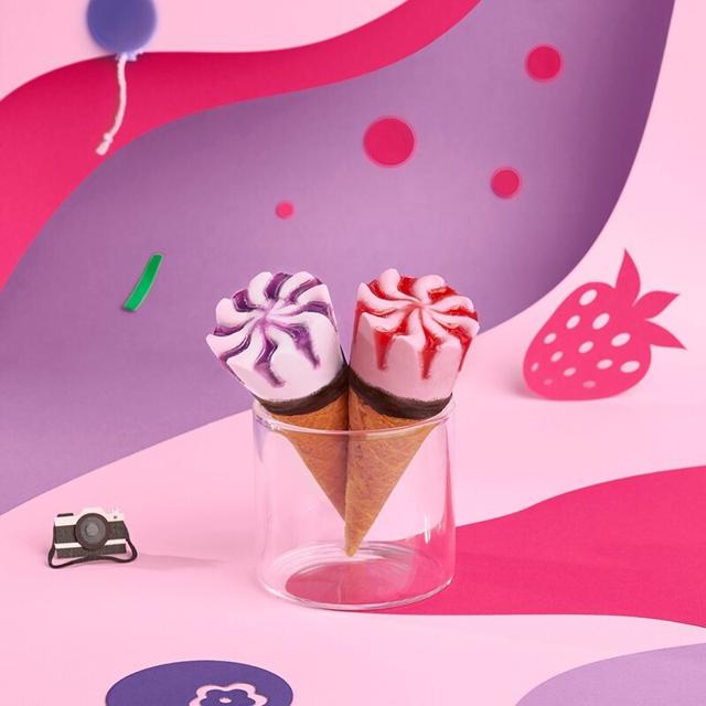 WALL'S 和路雪 迷你可爱多甜筒 蓝莓草莓口味 冰淇淋家庭装 20g*10支 雪糕（新老包装 随机发货）