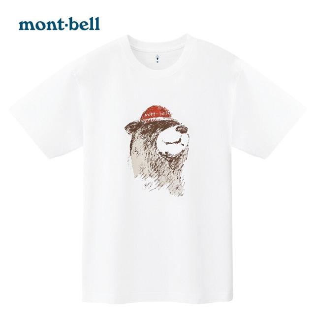 mont·bell montbell蒙贝欧T恤22春夏新款男女PS棉户外休闲纯棉小熊印花短袖
