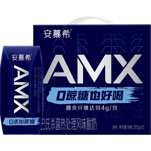 安慕希 伊利 安慕希 AMX系列小黑钻0蔗糖酸奶 205g*12盒