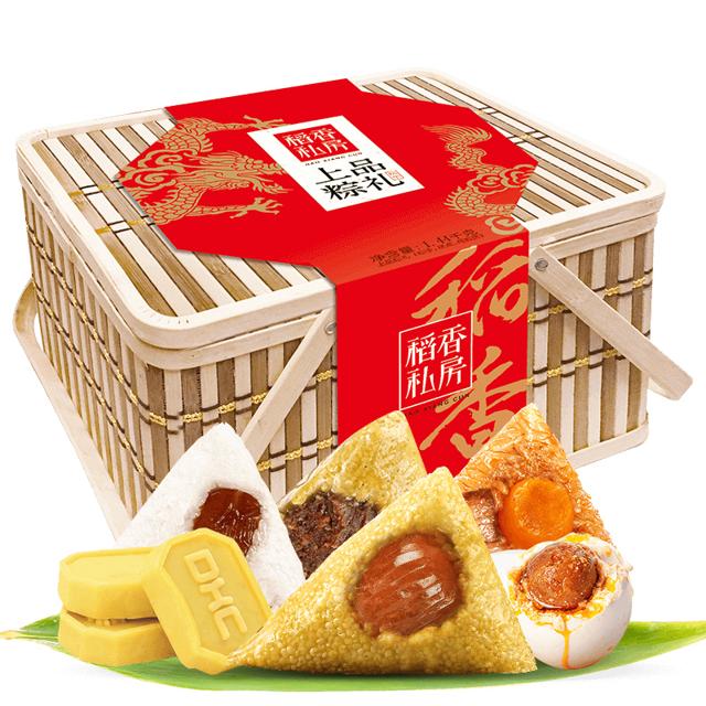 稻香私房 粽子稻香私房 大礼包 蛋黄鲜肉蜜枣豆沙粽子1440g