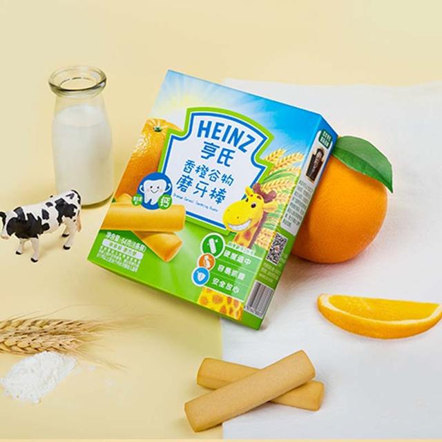 亨氏（Heinz） 宝宝辅食磨牙棒婴儿零食营养幼儿饼干2盒 牛奶 蔬菜