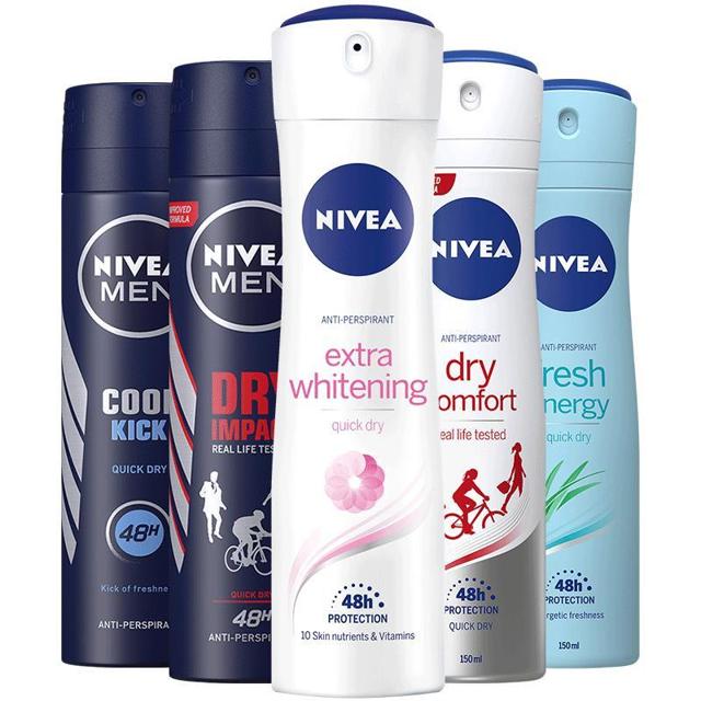 妮维雅（NIVEA） 止汗喷雾剂女男士腋下除臭香体香水露防汗除汗臭爽身去汗味