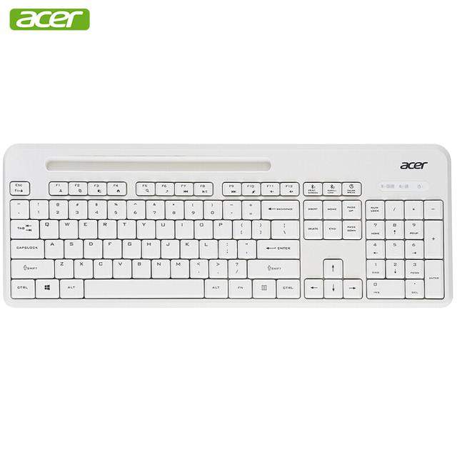 宏碁（acer） LK-416蓝牙键盘 无线键盘 蓝牙无线双模键盘 ipad手机键盘 带卡槽支架 白色