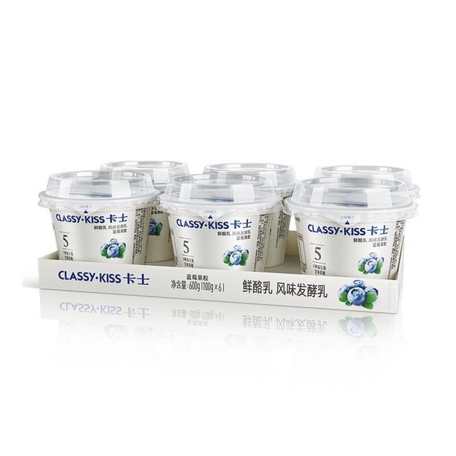 卡士 蓝莓果粒鲜酪乳 100g*6杯