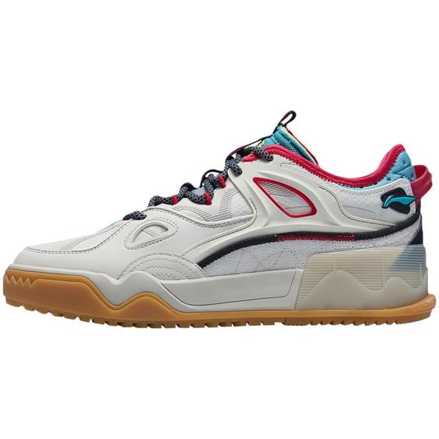 李宁（LI-NING） CF闪星板鞋女鞋夏季时尚厚底休闲鞋耐磨经典情侣小白鞋女鞋
