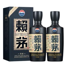 LAYMAU 赖茅 传承蓝 53%vol 酱香型白酒 500ml*2瓶 双支装