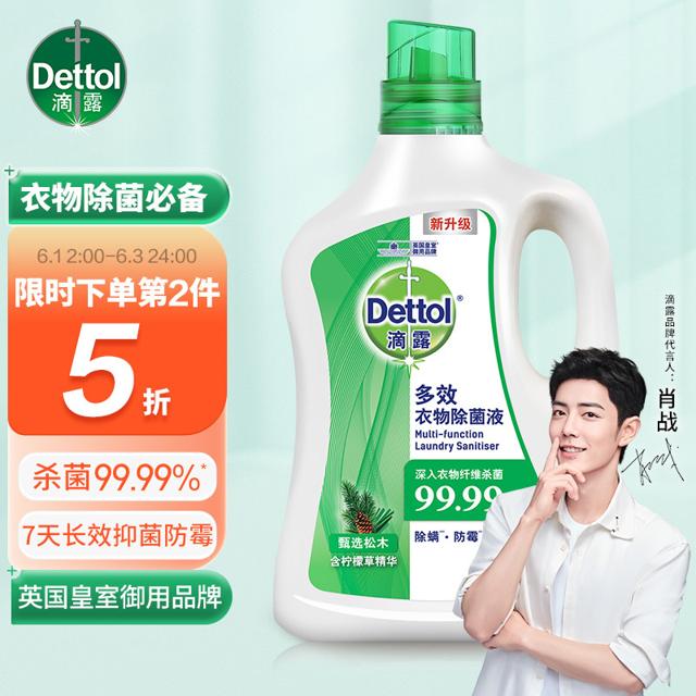 滴露（Dettol） 衣物除菌液 2.5L 经典松木