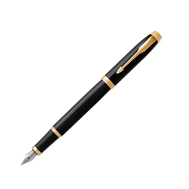 派克（PARKER） 钢笔 IM系列 2015IM 纯黑丽雅金夹 F尖 单支装 