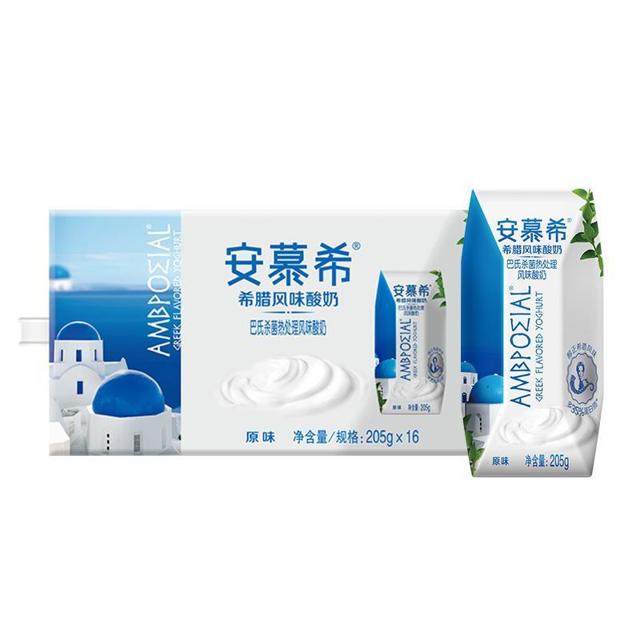 yili 伊利 安慕希希腊风味酸奶原味205g*16盒/箱酸牛奶