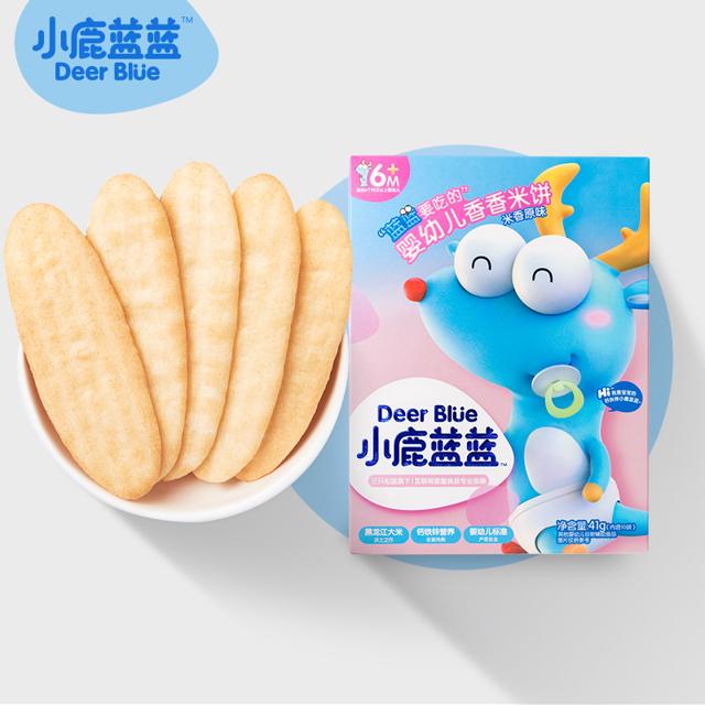 小鹿蓝蓝 婴儿原味米饼41g×4盒
