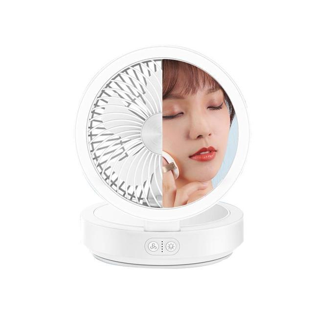 艾美特（AIRMATE） CM-RD14 无线伸缩折叠LED灯美妆镜风扇 券后 109元