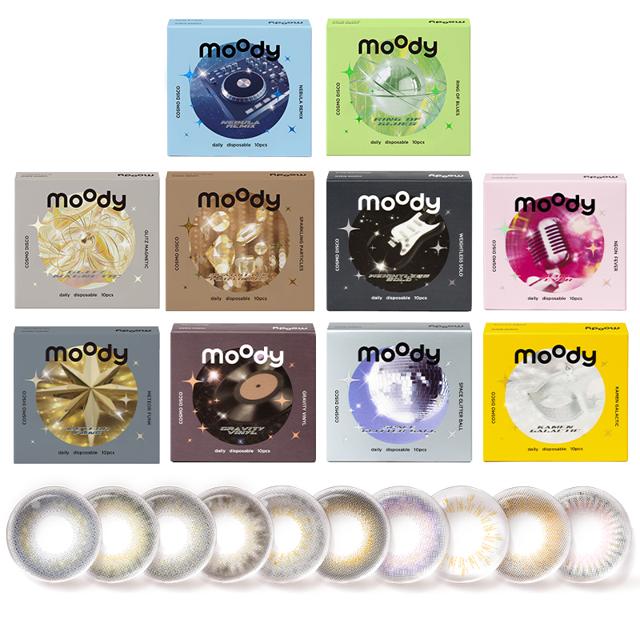 moody美瞳DISCO日抛10片金粉美瞳