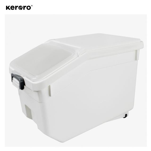 Keroro 可噜噜 宠物食具水具零食猫粮狗粮储粮桶密封桶防潮收纳桶 白色大号