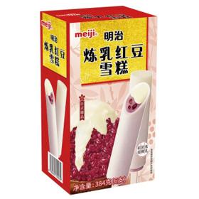 meiji 明治 炼乳红豆雪糕 64g*6支 彩盒 冰淇淋