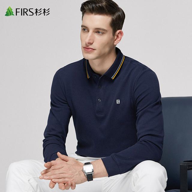 FIRS 杉杉 FT6203TM088 长袖翻领polo衫