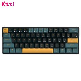 KZZI 珂芝 K61机械键盘 RGB背光墨绿版TTC金粉轴